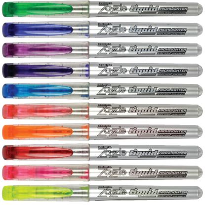 Picture of Zebra Pen Zazzle Brights All-Purpose Highlighters, Pack Of 10, Chisel Point, Assorted Colors