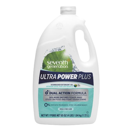 Picture of Seventh Generation Ultra Power Plus Dishwasher Gel, Fresh Citrus Scent, 65 Oz Bottle