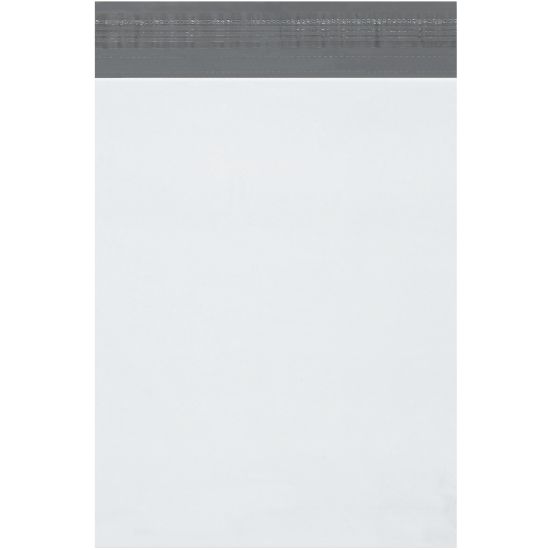 Picture of Partners Brand Expansion Poly Mailers, 10inH x 13inW x 2inD, White, Case Of 100