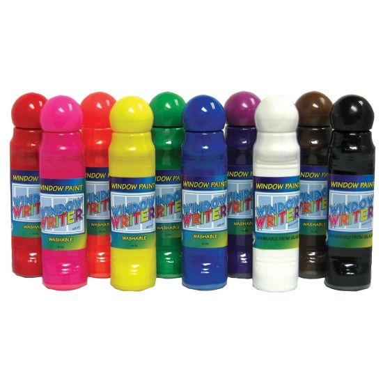 Picture of Crafty Dab Window Writers Paint, 1.62 Oz, Assorted Colors, Pack Of 10