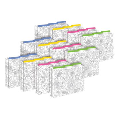 Picture of Barker Creek Tab File Folders, Letter Size, Color Me! In My Garden, Pack Of 36 Folders