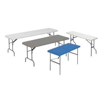 Picture of Iceberg IndestrucTable TOO 1200-Series Folding Table, 48inW x 24inD, Platinum