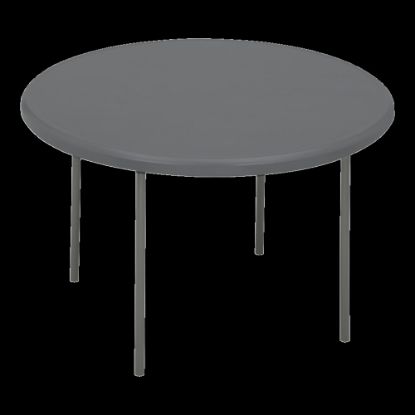 Picture of Iceberg Indestruct-Table Too Round Folding Table, 29inH x 48inD, Charcoal/Gray