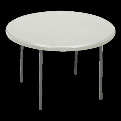 Picture of Iceberg Indestruct-Table Too Round Folding Table, 29inH x 48inD, Platinum/Gray