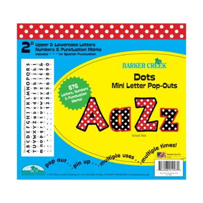 Picture of Barker Creek Letter Pop-Outs, 2in, Dots, Set Of 676