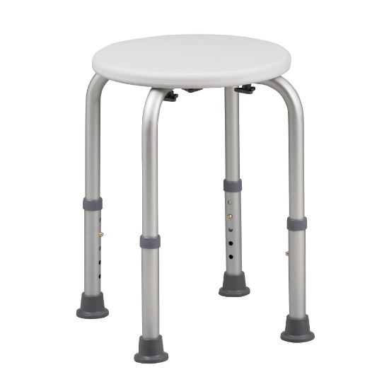 Picture of HealthSmart Compact Shower Stool With Germ Protection, 20inH x 6 1/2inW x 6 1/2inD, White