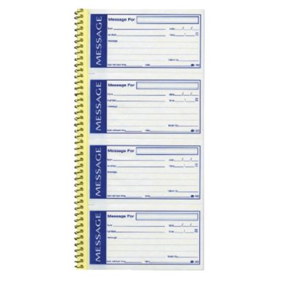 Picture of Adams Write n Stick Phone Message Book, 11in x 5 1/4in, 200 Messages, Canary/White