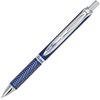 Picture of Pentel EnerGel Alloy Retractable Gel Pen, Medium Point, 0.7 mm, Blue Barrel, Black Ink