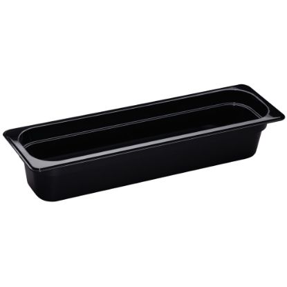 Picture of Cambro H-Pan High-Heat GN 1/2 Long Food Pans, 4inH x 6-3/8inW x 20-7/8inD, Black, Pack Of 6 Pans