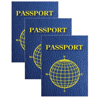 Picture of Ashley Productions Blank Passport Books, 6 sheets Per Book, Packs Of 3 Books