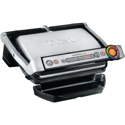 Picture of T-Fal Optigrill+, 14-3/4inH x 12-5/8W x 12-5/8inD, Silver