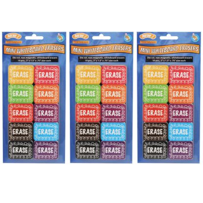 Picture of Ashley Productions Non-Magnetic Mini Whiteboard Erasers, Chalk Loop, Pack of 30