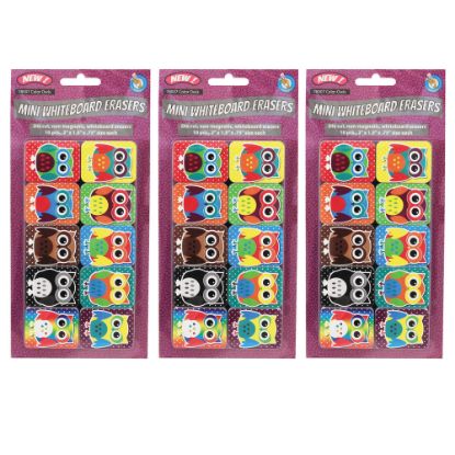 Picture of Ashley Productions Non-Magnetic Mini Whiteboard Erasers, Color Owls, Pack of 30