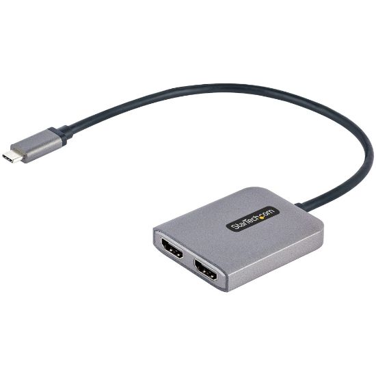 Picture of StarTech USB-C to Dual HDMI MST HUB, Dual HDMI 4K 60Hz, USB Type C Multi Monitor Adapter for Laptop, 2 Port DP 1.4 MST Hub - USB C to Dual HDMI MST Hub for Dual 4K 60Hz