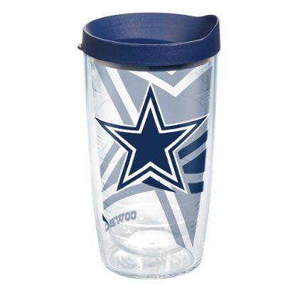 Picture of Tervis NFL Tumbler With Lid, 16 Oz, Dallas Cowboys, Clear