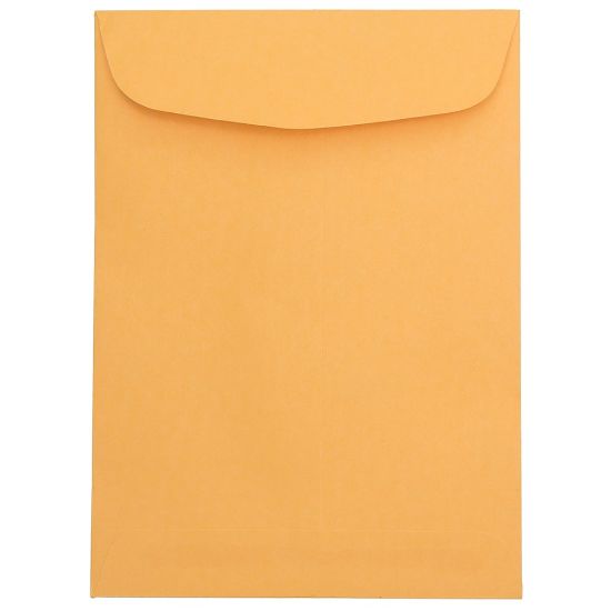 Picture of JAM Paper Open-End Envelopes, 7-1/2in x 10-1/2in, Brown Kraft, Pack Of 100 Envelopes