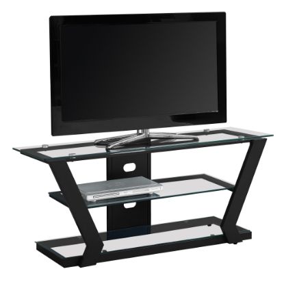 Picture of Monarch Specialties David TV Stand, 20-1/2inH x 48inW x 16inD, Black