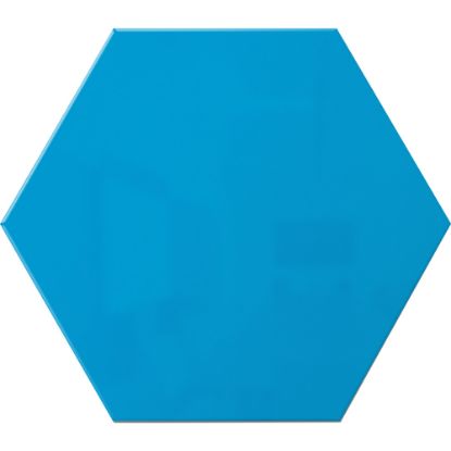 Picture of Ghent LINK Hex Premium Magnetic Marker Board, 18in x 21in, Bright Blue