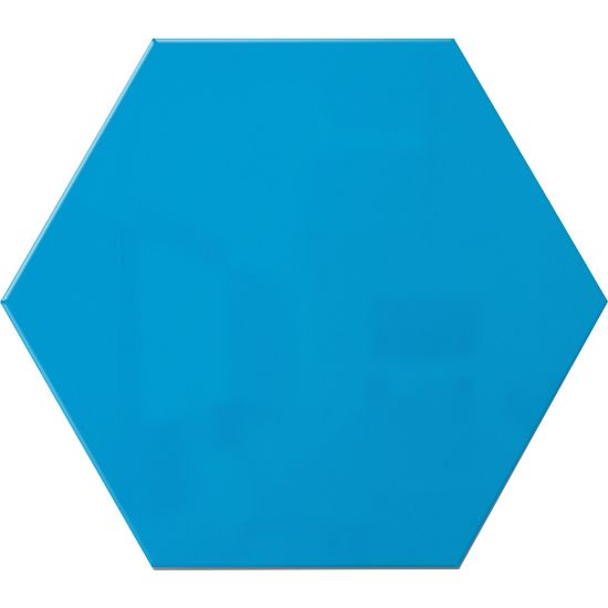 Picture of Ghent LINK Hex Premium Magnetic Marker Board, 18in x 21in, Bright Blue