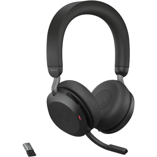 Picture of Jabra Evolve2 75 Wireless On-ear Stereo Headset, Black