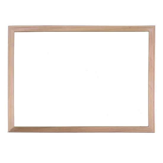 Picture of Crestline Dry-Erase Whiteboard, 18in x 24in, Wood Frame With Brown Finish