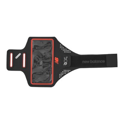 Picture of New Balance Running Phone Pouch, 7-1/8in x 16-15/16in, Black/Red