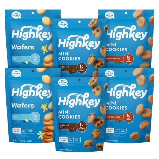 Picture of High Key Variety Pack Cookies, 2 Oz, Pack Of 6 Bags