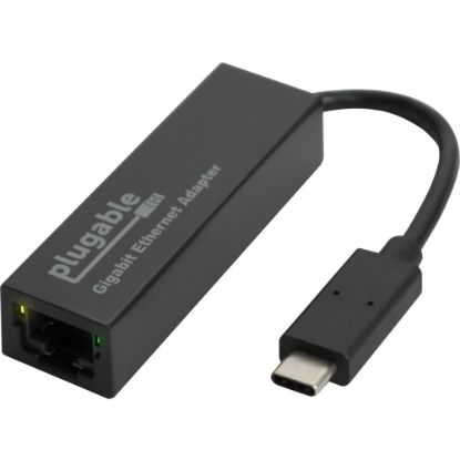 Picture of Plugable USB C Ethernet Adapter, Fast and Reliable Gigabit Connection - Compatible with Windows 11, 10, 8.1, 7, Linux, Chrome OS, Dell XPS, HP, Lenovo