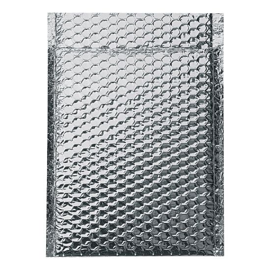 Picture of Partners Brand Cool Shield Bubble Mailers, 10-1/2inH x 10inW x 3/16inD, Silver, Pack Of 100 Mailers