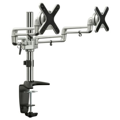 Picture of Mount-It! MI-732 Dual Monitor Desk Mount For 20 - 27in Monitors, 17inH x 8-1/2inW x 8-1/2inD, Black