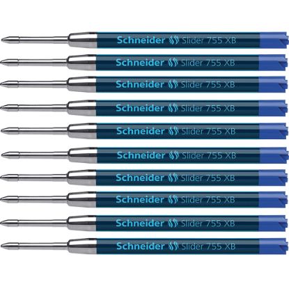 Picture of Schneider Slider Giant Refill Viscoglide Ink, XB, Blue, Pack of 10