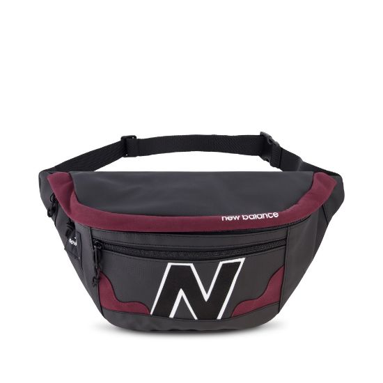 Picture of New Balance Legacy Waist Bag, 7-1/8in x 16-1/8in, Black/Red