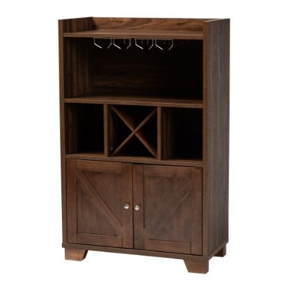 Picture of Baxton Studio Carrie Wine Storage Cabinet, Walnut