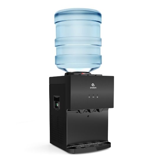 Picture of Avalon Premium 3-Temperature Hot/Cold Top-Loading Countertop Water Dispenser, 19inH x 12inW x 13inD, Black