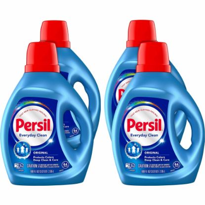 Picture of Persil ProClean Power-Liquid Detergent - 100 fl oz (3.1 quart) - Original ScentBottle - 4 / Carton - Blue