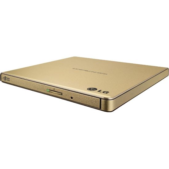 Picture of LG GP65NG60 DVD-Writer - External - Gold - DVD-RAM/�R/�RW Support - 24x CD Read/24x CD Write/24x CD Rewrite - 8x DVD Read/8x DVD Write/8x DVD Rewrite - Double-layer Media Supported - USB 2.0 - Ultra Slim