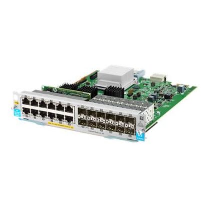 Picture of HPE - Expansion module - Gigabit Ethernet (PoE+) x 12 + Gigabit SFP x 12 - for HPE Aruba 5406R, 5406R 16, 5406R 44, 5406R 8-port, 5406R zl2, 5412R, 5412R 92, 5412R zl2