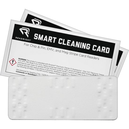 Picture of Read Right Smart Cleaning Card - For Multipurpose - 10 / Pack - White