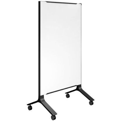 Picture of VARI Magnetic Dry-Erase Board, Glass, 40in x 60in, White, Slate Frame