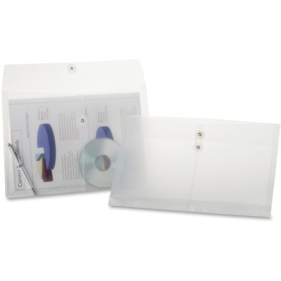 Picture of Pendaflex Legal-Size String Envelopes, Clear, Pack Of 3 Envelopes