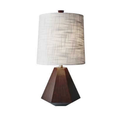 Picture of Adesso Grayson Table Lamp, 25inH, White Shade/Walnut Birch Base