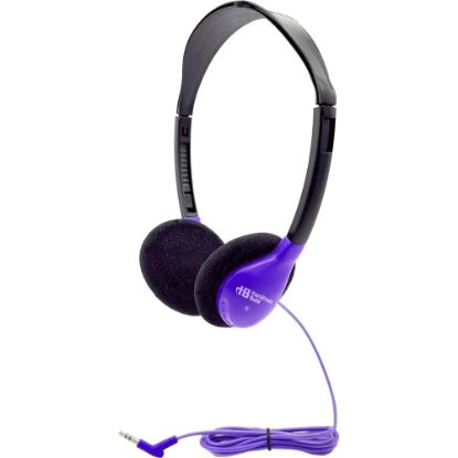 Picture of Hamilton Buhl Personal On-Ear Stereo Headphone, PURPLE - Stereo - Purple - Mini-phone (3.5mm) - Wired - 32 Ohm - 50 Hz 16 kHz - On-ear - Binaural - Ear-cup - 5 ft Cable