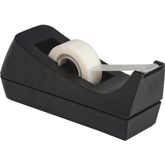 Picture of Business Source Standard Desktop Tape Dispenser - 1in Core - Non-skid Base - Plastic - Black - 1 Each