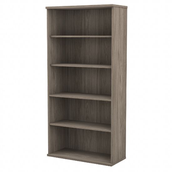 Picture of Bush Business Furniture Studio C 73inH 5-Shelf Bookcase, Modern Hickory, Standard Delivery