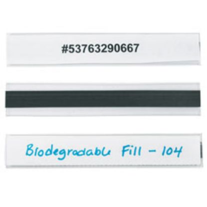 Picture of HOL-DEX Magnetic Plastic Label Holders, 1in x 6in, Clear, Pack Of 12