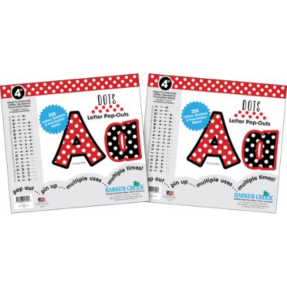 Picture of Barker Creek Letter Pop-Outs, 4in, Dots, Pack Of 510