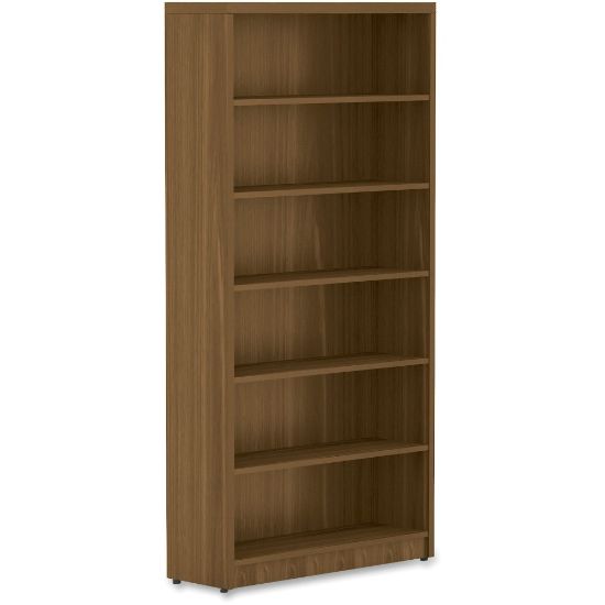 Picture of Lorell Chateau 6-Shelf Bookcase, Walnut