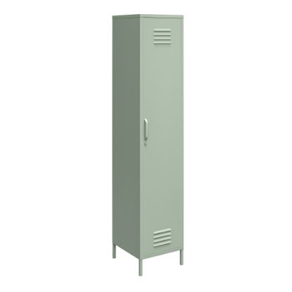 Picture of Ameriwood Home Mission District 4-Shelf Single Metal Locker Storage Cabinet, 72-13/16inH x 15inW x 15-3/4inD, Green