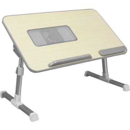 Picture of Aluratek Adjustable Ergonomic Laptop Cooling Table with Fan - For - Table TopRectangle Top - 88 lb Capacity - Height Adjustable - 9.40in to 12.60in Adjustment x 20.50in Table Top Width x 12.50in Table Top Depth - 12.50in Height - Aluminum Alloy