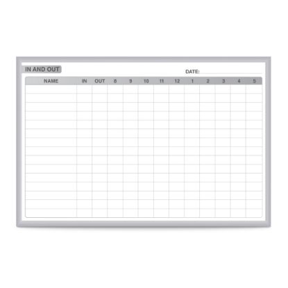 Picture of Ghent Manufacturing In/Out Magnetic Dry-Erase Whiteboard, 48in x 72in, Aluminum Frame With Silver Finish